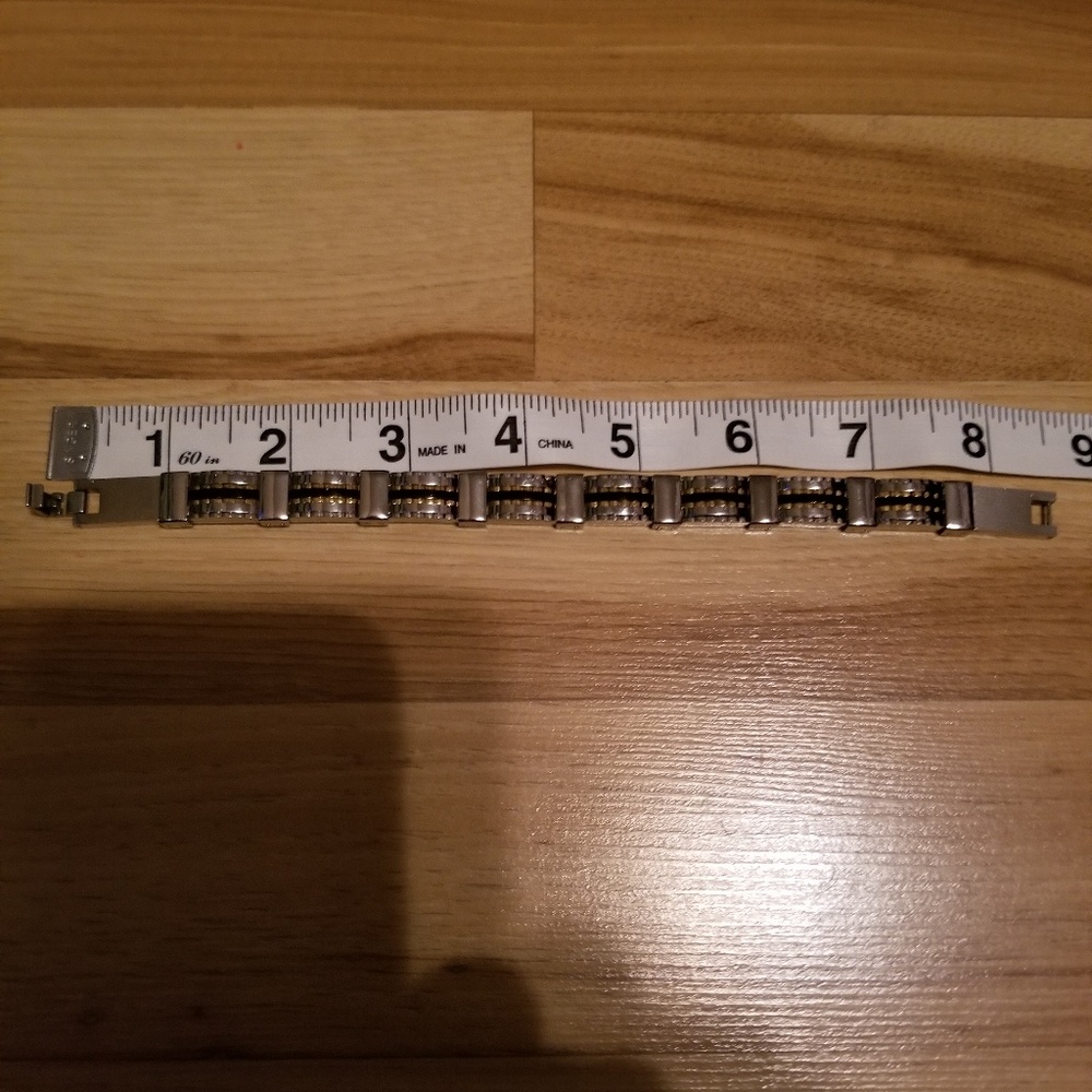 Mens PGDA stainless steel bracelet